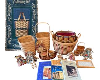 Longaberger Baskets, Throw Blanket, Books,  More