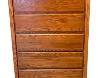 5 Drawer Oak Dresser