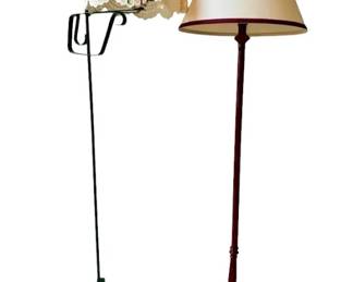 Two Country Style Floor Lamps