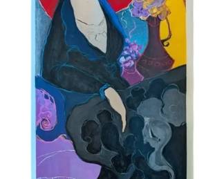 Numbered Painting By Itzchak Tarkay 43.5 X 19.5 