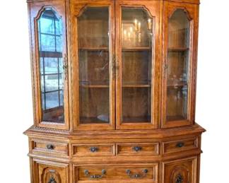 Bernhardt Hibriten Wooden China Cabinet  HEAVY