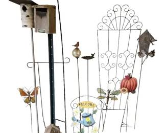 Decorative Yard Stakes Bird Houses  More