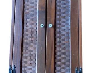 Wall Cabinet With Woven Details