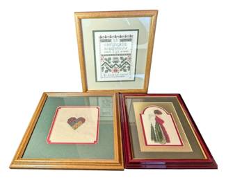 Three Framed Needlepoints