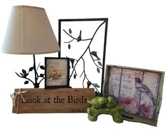 Birds On Branch Metal Lamp  Bird Themed Decor