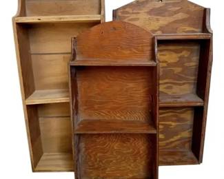 Wooden Wall Mounted Display Shelves