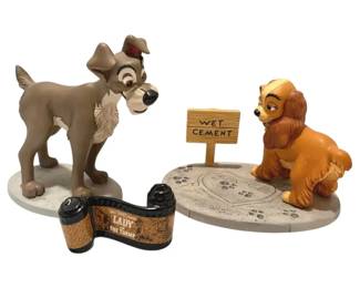 Lady and the Tramp Lady in Love  Tramp in Love Classics Collection Figurines w Movie Reel