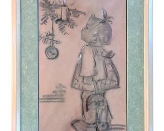 Sieglindes First Tree Framed Artwork By M. J. Hummel 32.5 x 22.5 