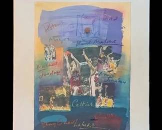 Basketball Artwork By Hussey 38.5 x30.5 