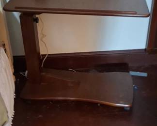 Bedside serving table tray