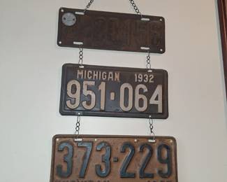 Antique Michigan License Plates