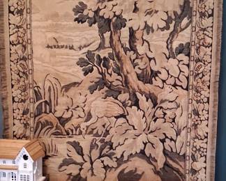 antique French Aubusson style tapestry
