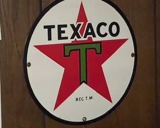 Vintage Metal Texaco Sign