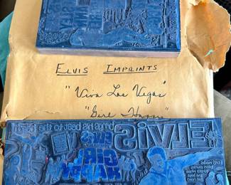 Vintage collectible printing plates for Elvis Presley films Viva Las Vegas and Girl Happy