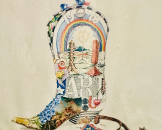 1976 “Texas Boot” poster designed by Texas artist Jack Boynton. 