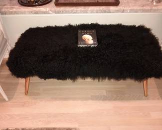 Jonathan Adler lambswool bench