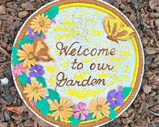 Spoontiques Welcome to Our Garden Decorative Stepping Stone