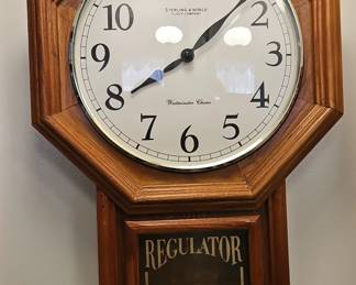 Sterling  Noble Clock Company Westminster Chime Regulator Wall Clock