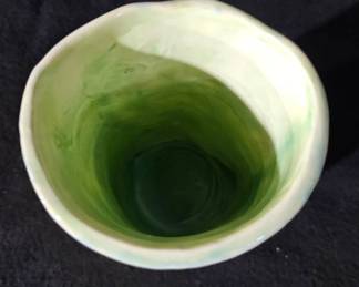 Handmade Ceramic Tumbler with Mountain Landscape third image