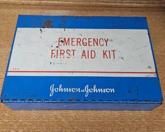 Johnson & Johnson First Aid Kit Metal Box