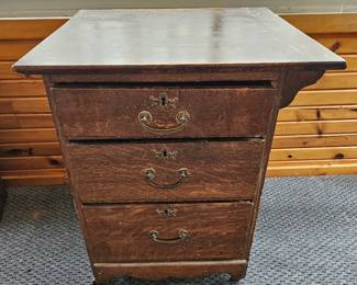 Antique Larkin Oak ThreeDrawer Sewing Cabinet