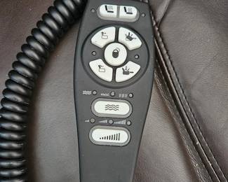 Brown Padded Faux Leather Power Recliner with Massage and Heat - Perfect Sleep Chair