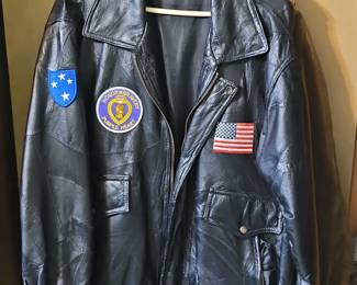 Vintage Patchwork Leather Bomber Jacket with Military Patches