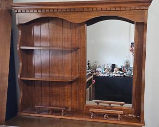Vintage Oak Dresser with Hutch Mirror