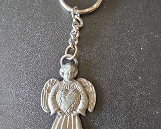 Guardian Angel with Heart Keychain