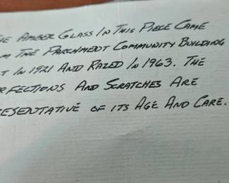 Vintage Amber Glass Vanity Tray with Mirror third image