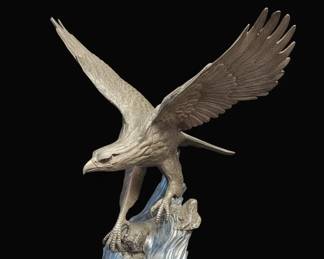 Paul Brunelle Sovereign of the Northern Skies Fine Pewter Bald Eagle Sculpture second image