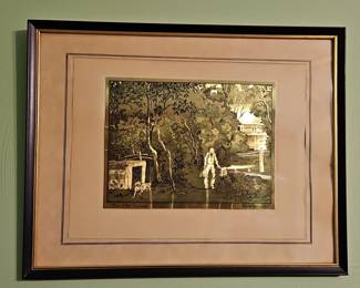 Lionel Barrymore  The Old Farm Foil Etched Print