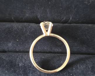 Gold Electroplated Ring with Cubic Zirconia second image