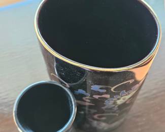 Otagiri "Butterfly" Collection Black Vase Set