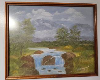 Landscape Waterfall Painting