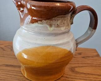 Stoneware Pitcher with Glaze Drip