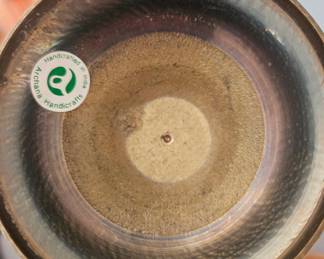 Vintage Hand-Etched Brass Vase with Floral Motifs - Handcrafted in India