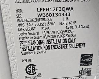 Frigidaire White Upright Freezer third image