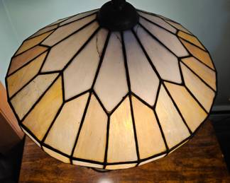Vintage Tiffany Style Stained Glass Table Lamp