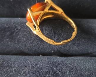 Carnelian and Gold Ring