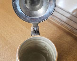 Vintage Musical German Beer Stein with Pewter Lid