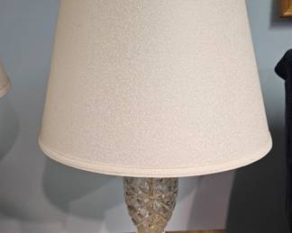 Waterford Crystal Table Lamp with Textured Shade