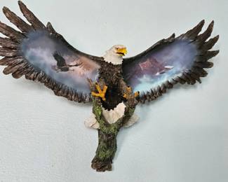 The Bradford Exchange "Evening Majesty" Bald Eagle Wall Plaque by Thomas Kinkade