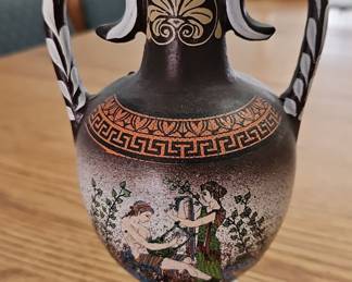Black-Figure Amphora Vase with Lyre Player