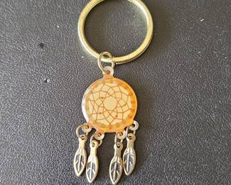 Dreamcatcher Keychain with Feather Charms