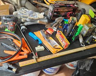 Black Decker V Lithium Bare Reciprocating Saw and Assorted Tools