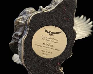 Paul Brunelle Sovereign of the Northern Skies Fine Pewter Bald Eagle Sculpture third image