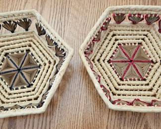 Handwoven Hexagonal Baskets
