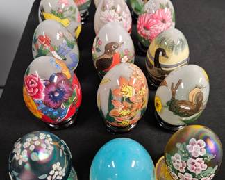 Collection of HandPainted Decorative Glass Eggs second image