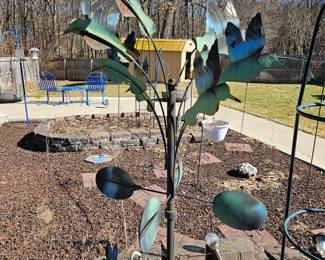 Metal Hummingbird Kinetic Wind Spinner